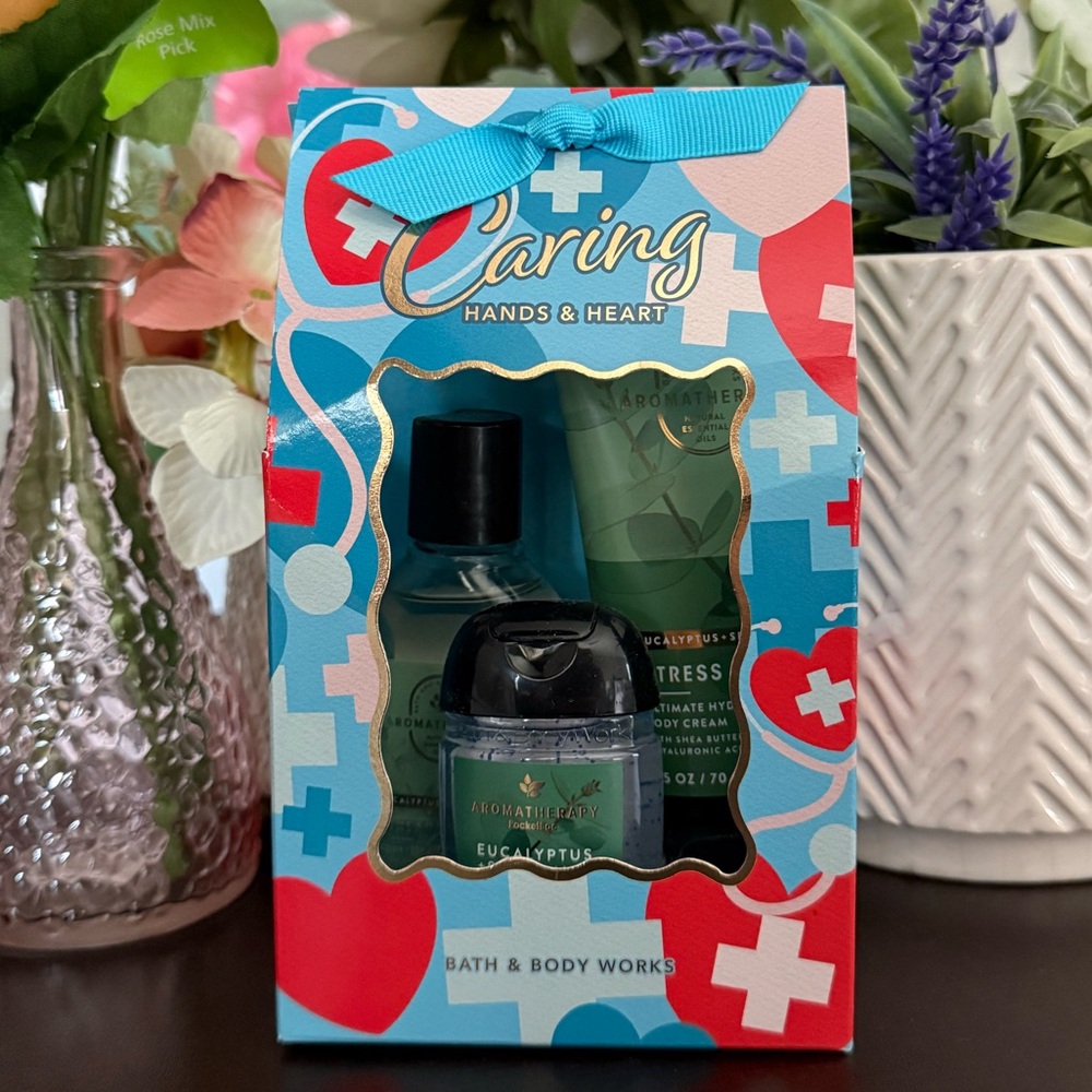 🆕🩺 BATH & BODY WORKS “HANDS & HEART” EUCALYPTUS & SPEARMINT 3-PIECE GIFT SET